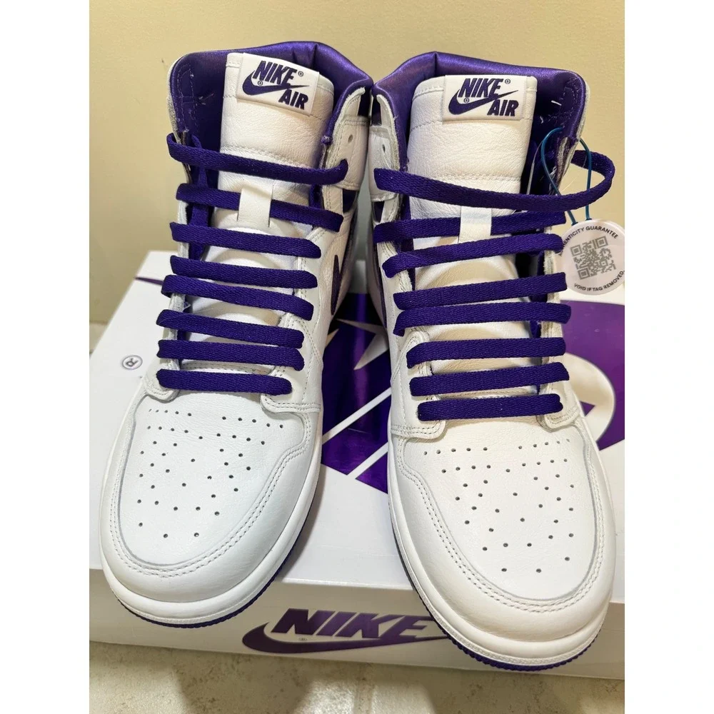 Nike Air Jordan 1 High OG Court Purple Women's Size 11 White Purple CD0461-151 - Picture 2 of 9